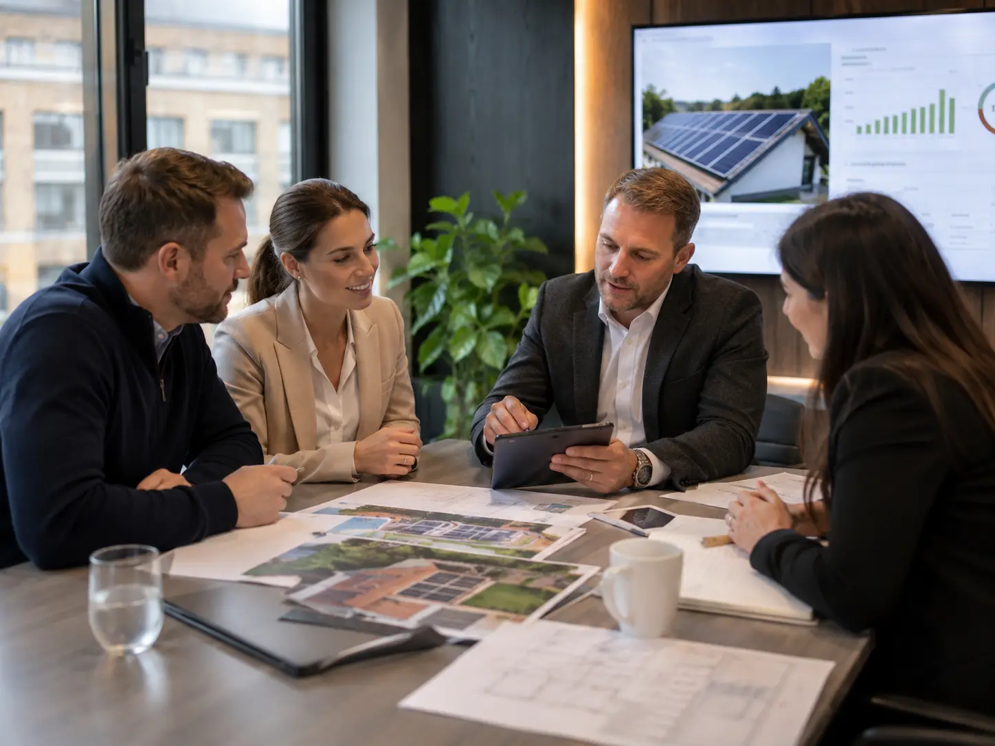 ApolloGrid UK office and solar support team