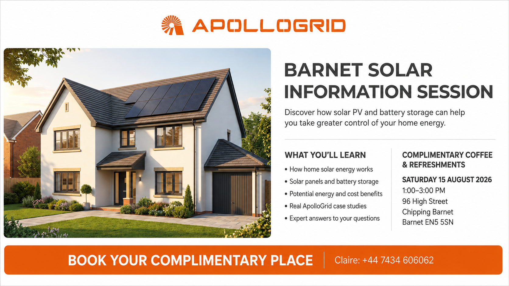 Free Solar Information Session in Barnet